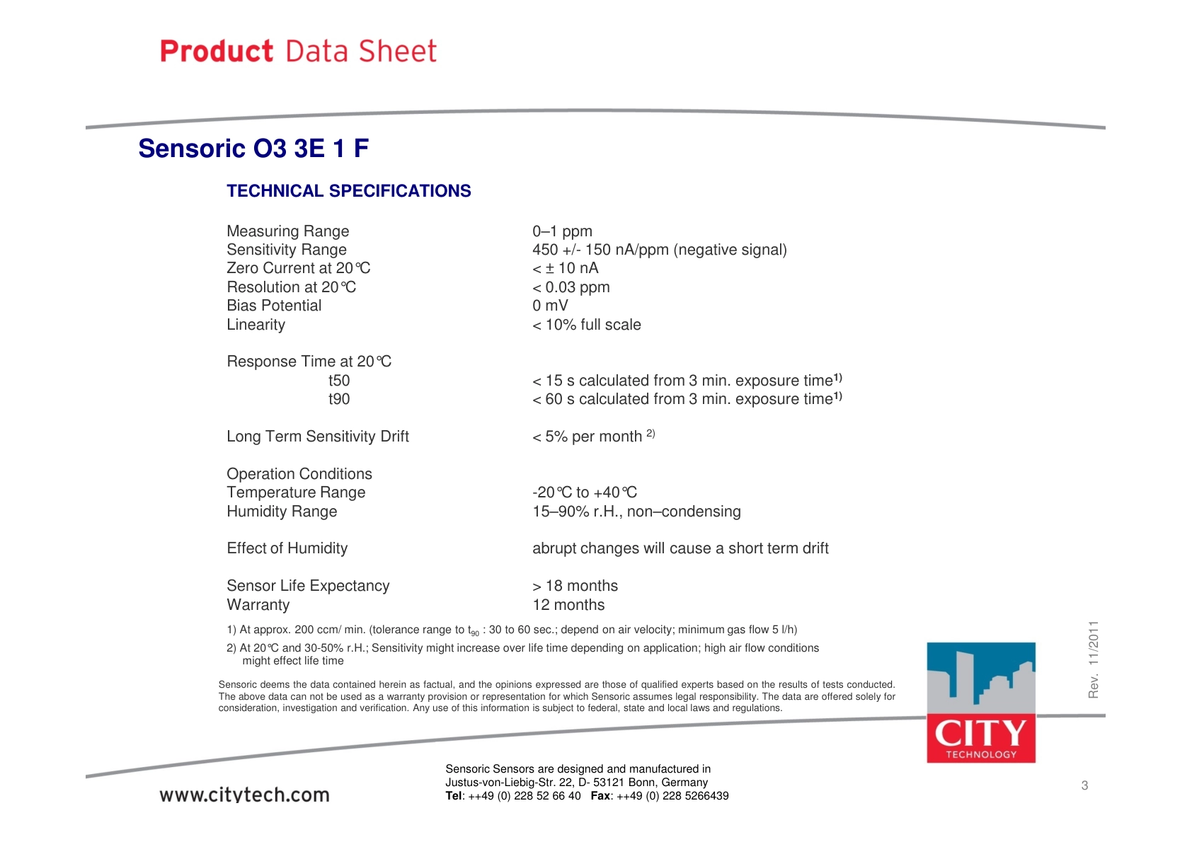 CITY-臭氧TechData_O3_3E1F_rev201111说明书