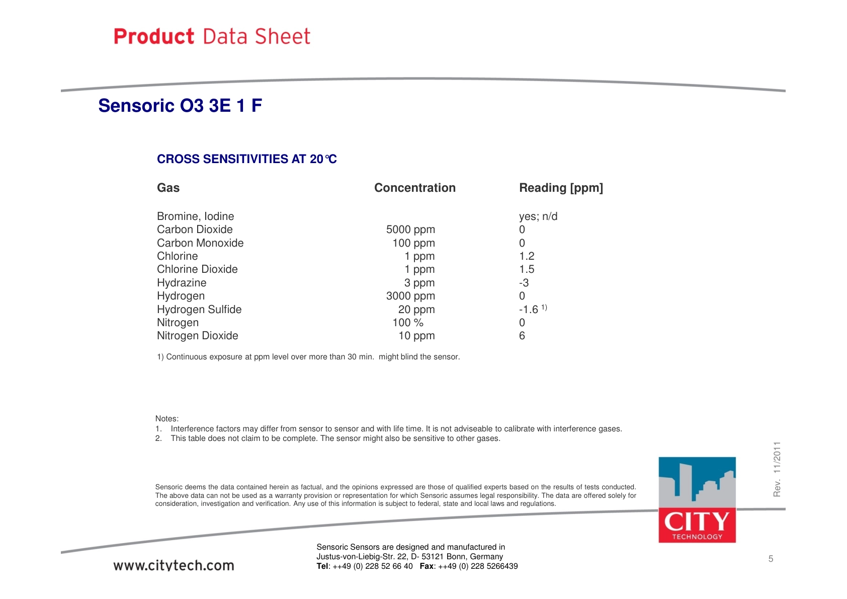 CITY-臭氧TechData_O3_3E1F_rev201111说明书