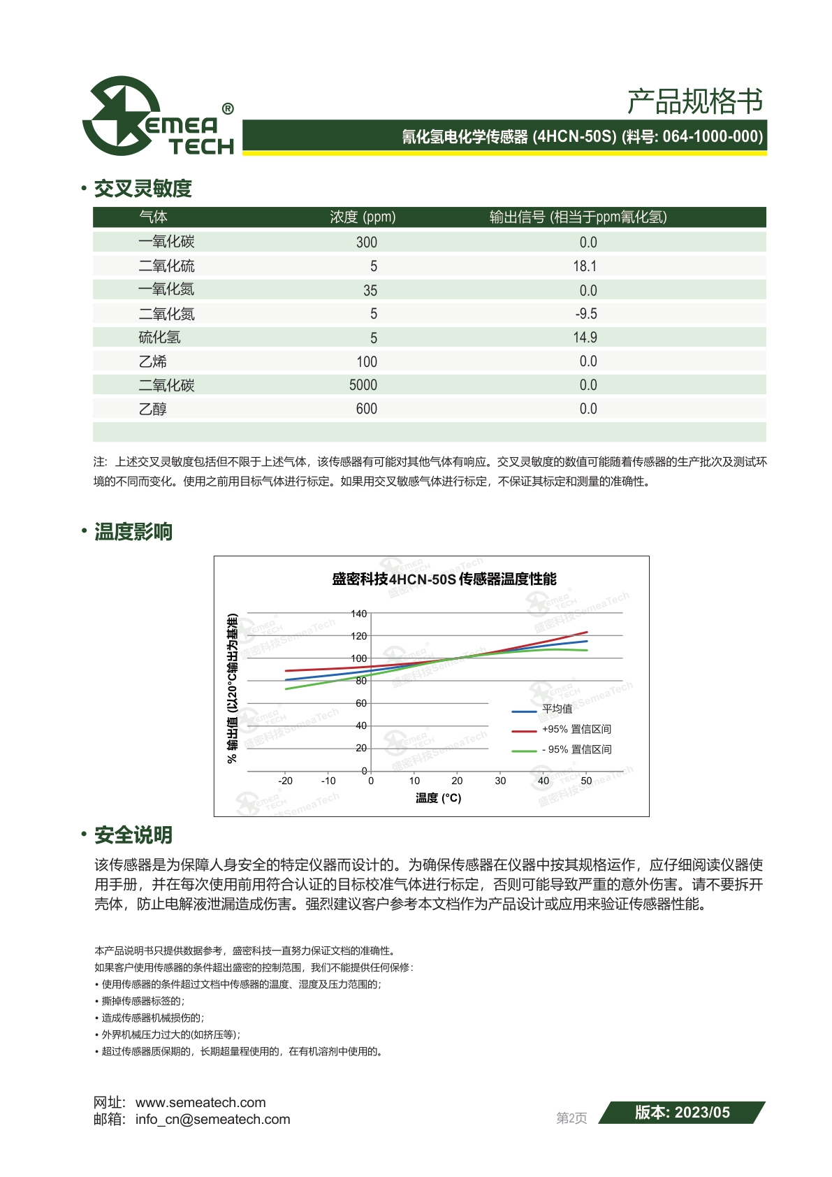 盛密-4HCN-50S说明书